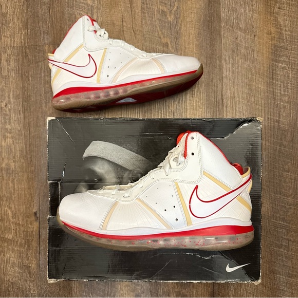 Nike LeBron 8 VIII China White Red